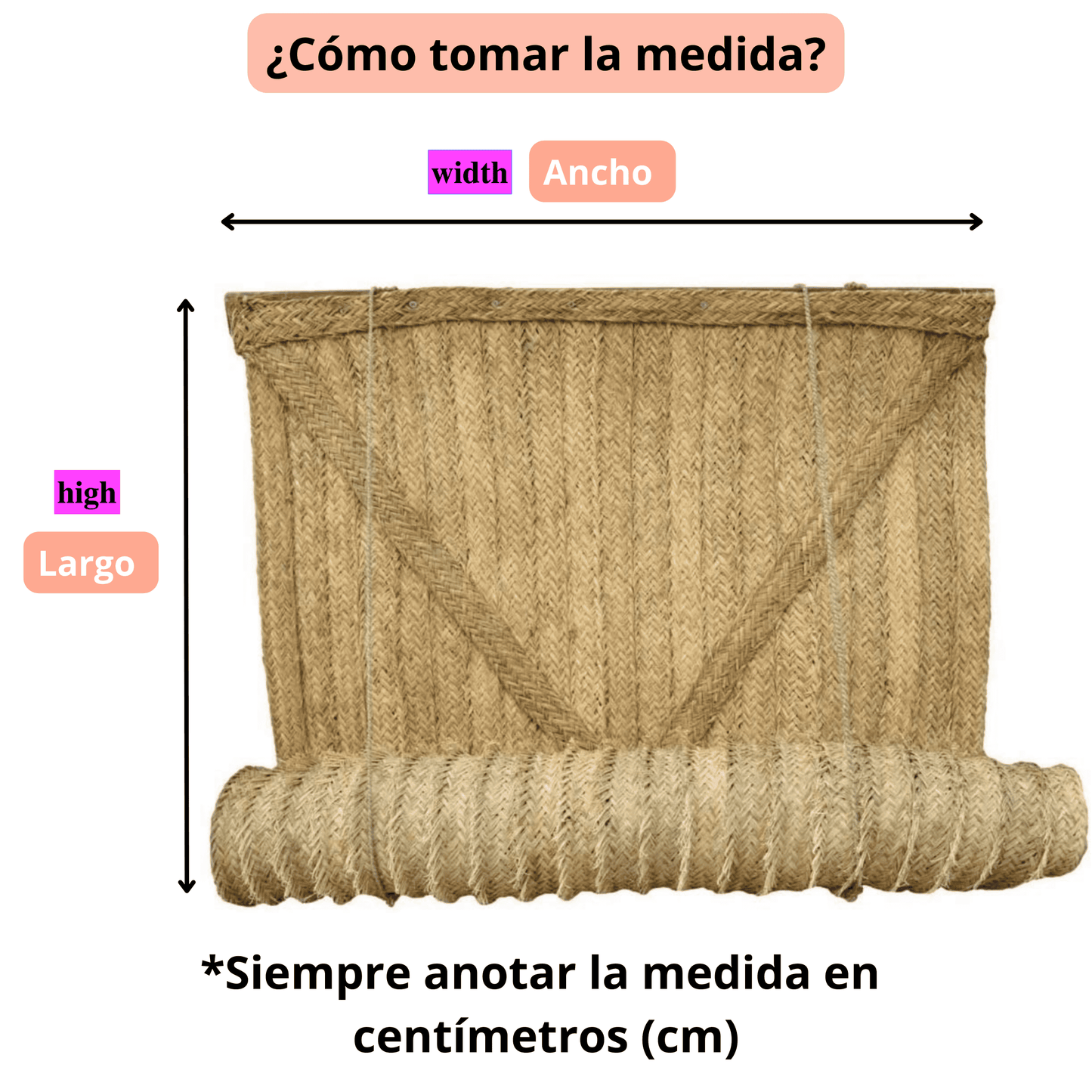 Persianas de esparto hechas a mano
