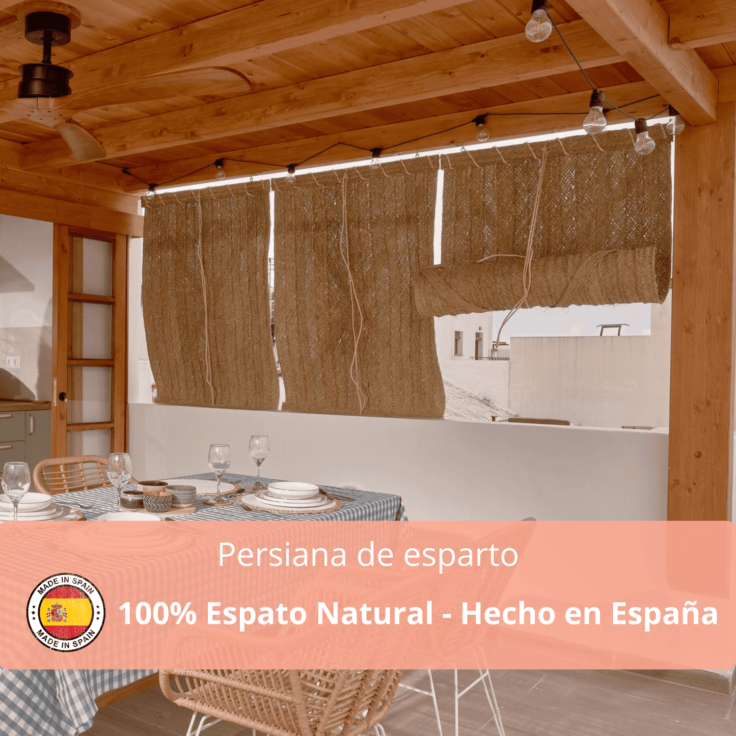 Persianas de esparto hechas a mano