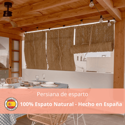 Persianas de esparto hechas a mano