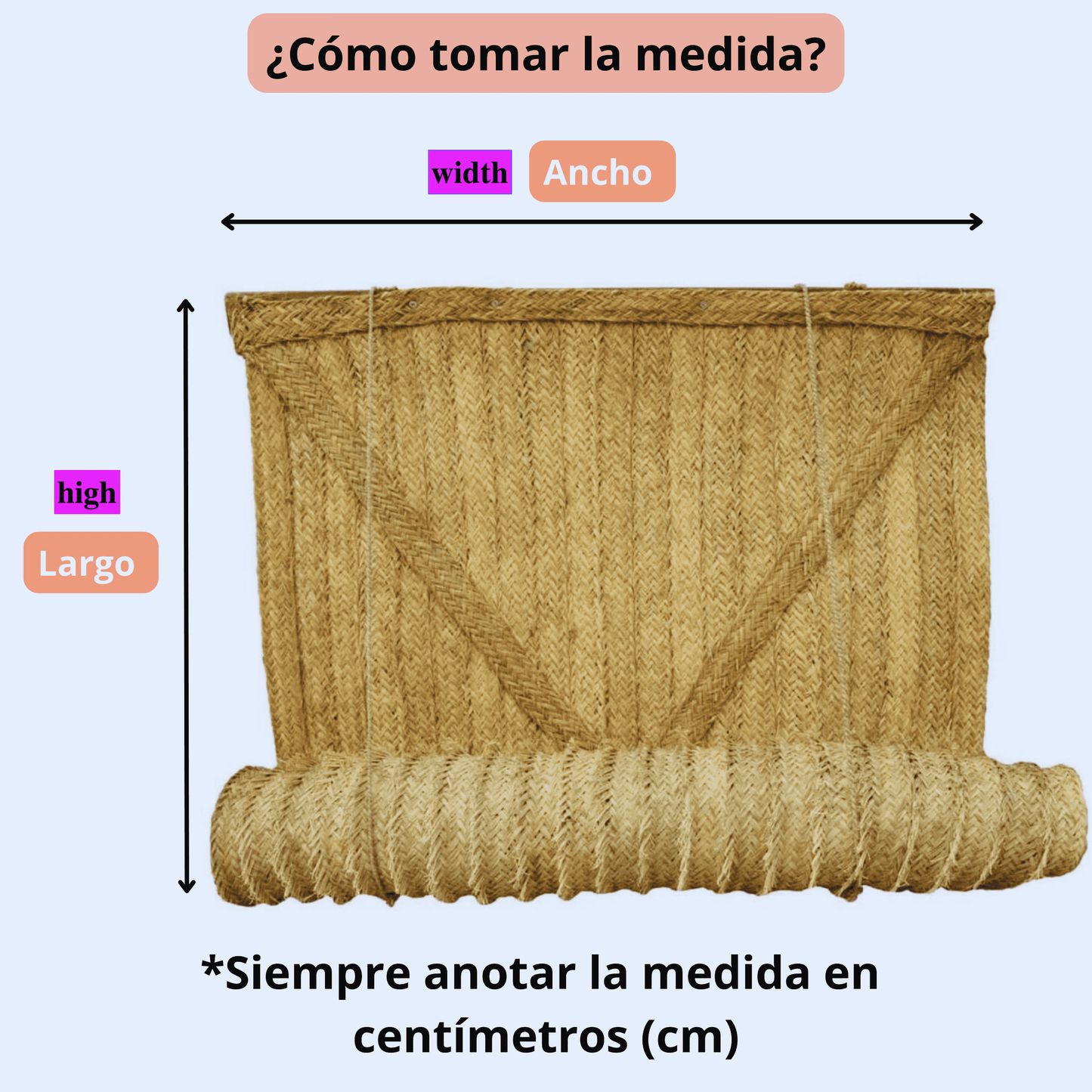Persianas de esparto hechas a mano