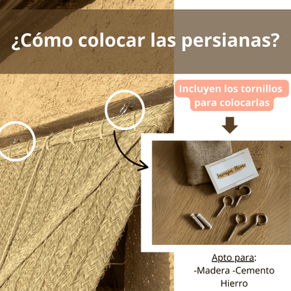 Persianas de esparto hechas a mano