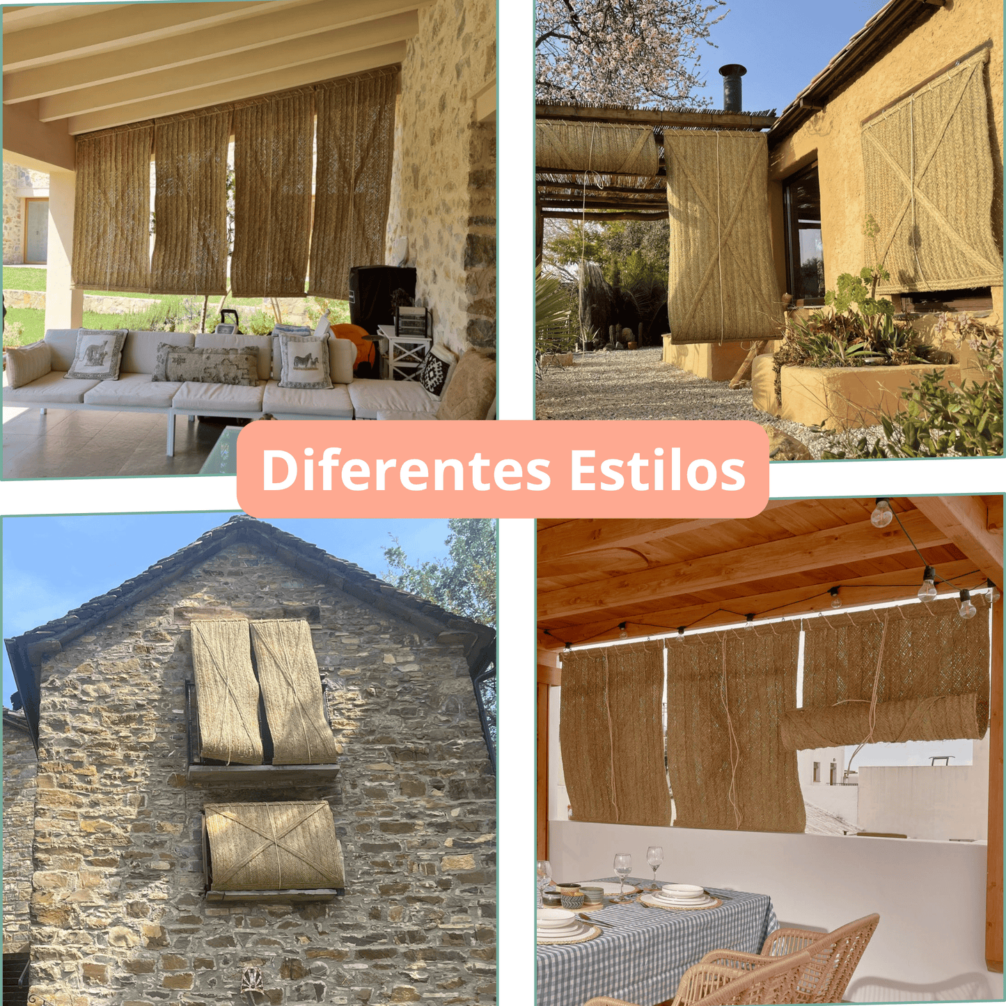 Persianas de esparto hechas a mano