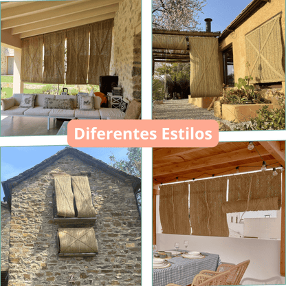 Persianas de esparto hechas a mano
